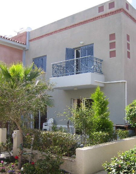 View of the terrace at Iris Cottages